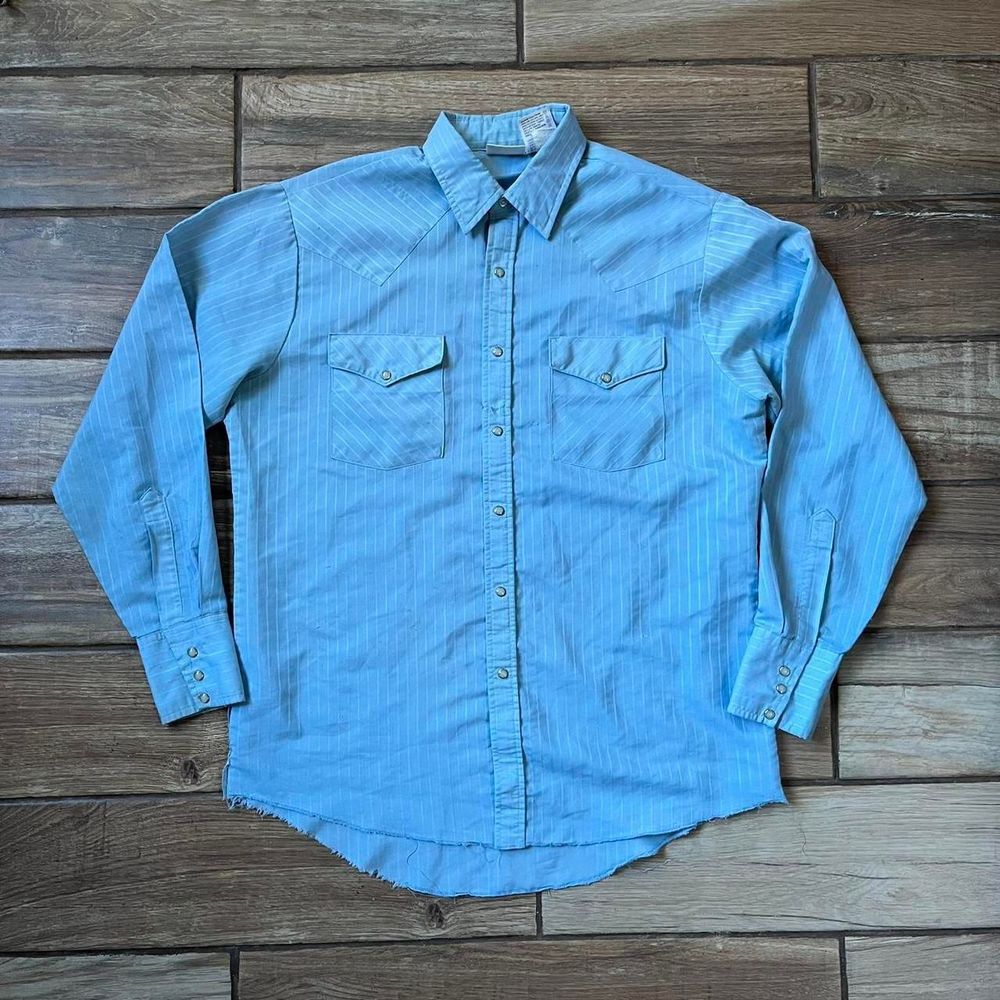 vintage pearl snap cowboy western 3972